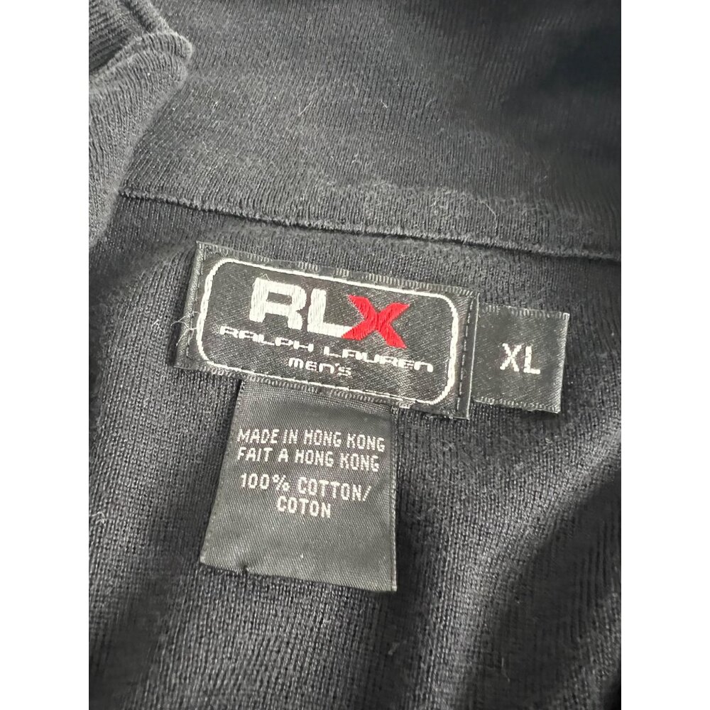 RLX Ralph Lauren Golf Pullover Sweatshirt Mens XL 1/4 Sweater Mock Neck Black - Picture 3 of 3